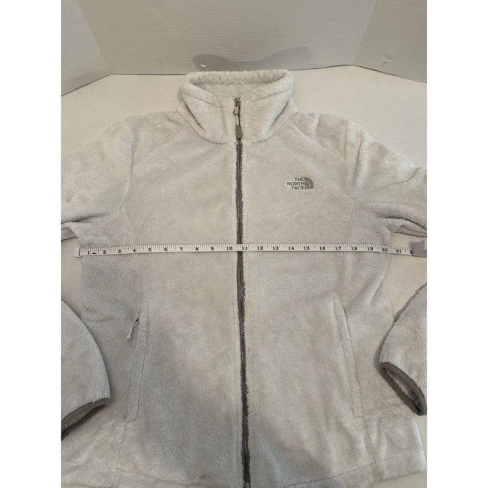 The North Face Osito Jacket White Gray Trim Women's Size Medium - Picture 6 of 16
